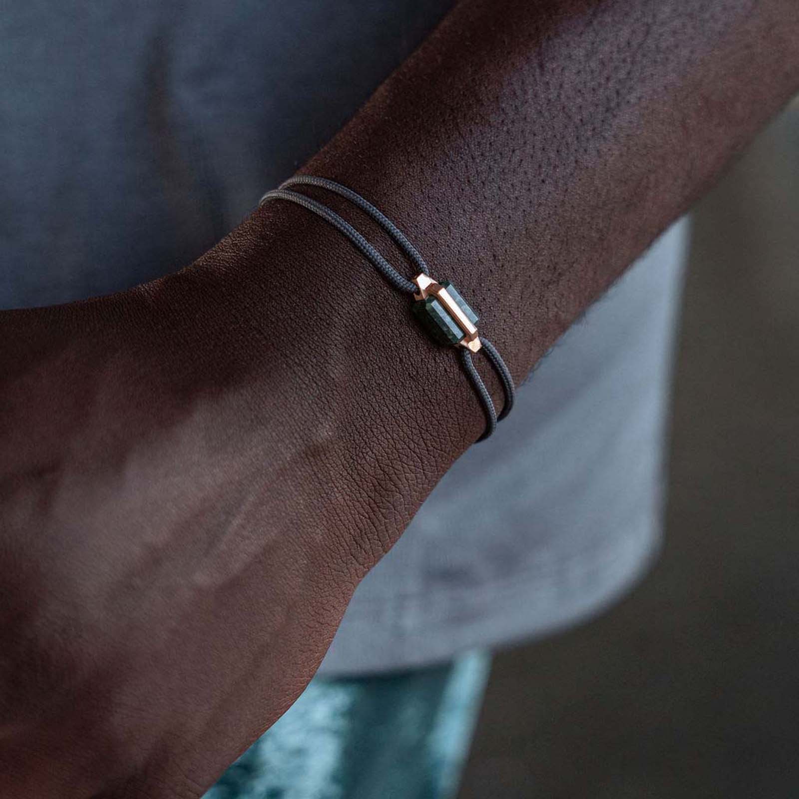 Bracelet Limite Or Jaune - Porphyre Vert