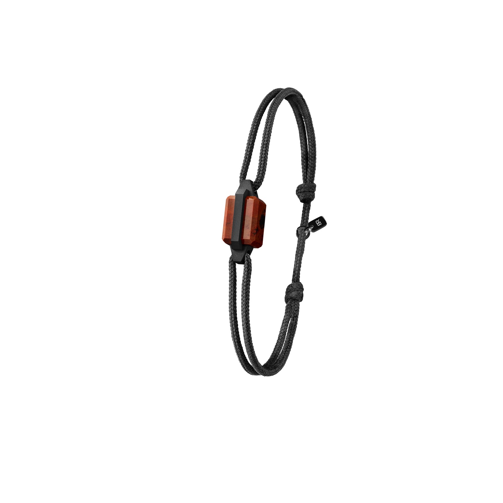 Bracelet Limite Acier Noir - Obsidienne Acajou
