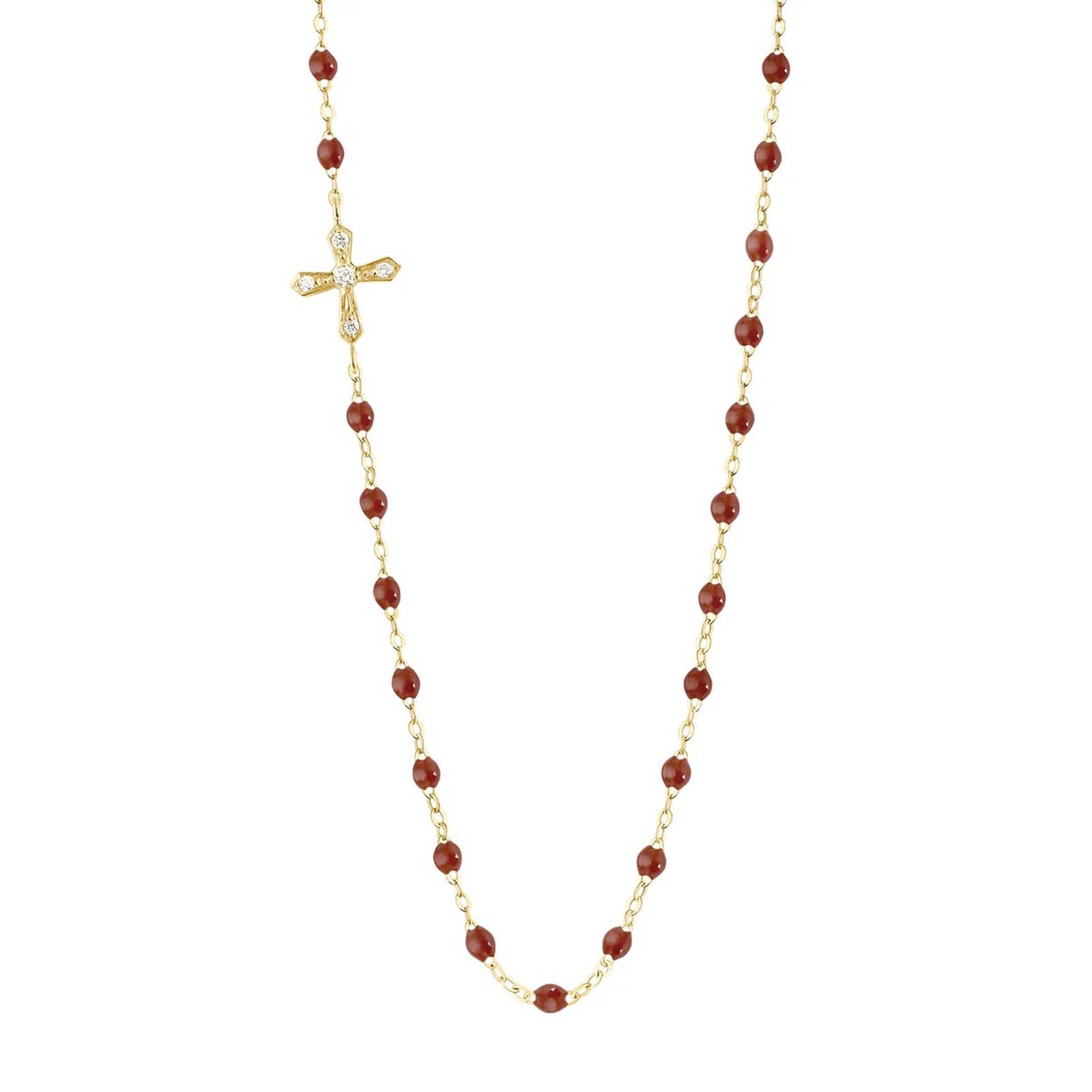 Collier Croix Vintage Diamants Côté