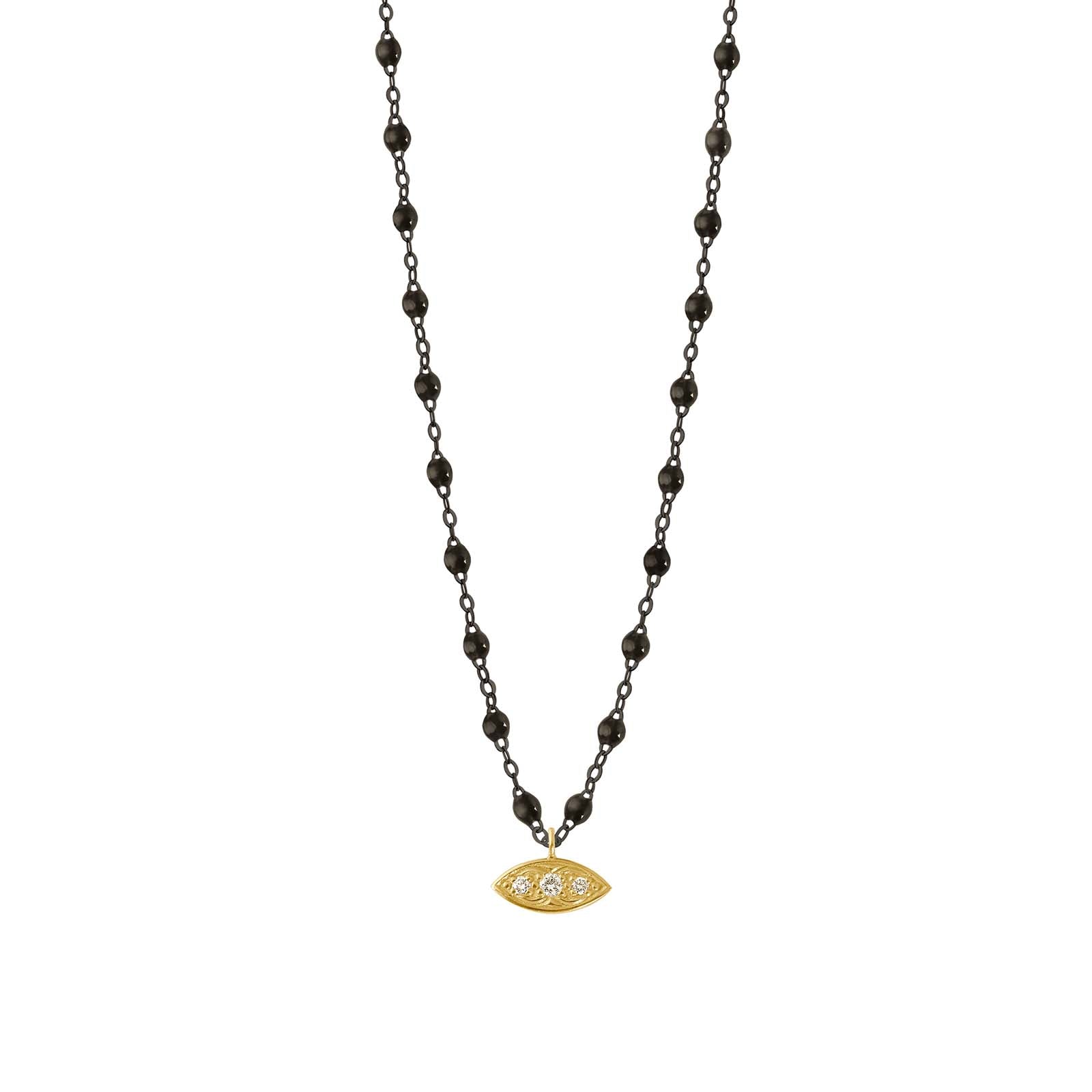 Collier Clin D’oeil Diamants Or Noir