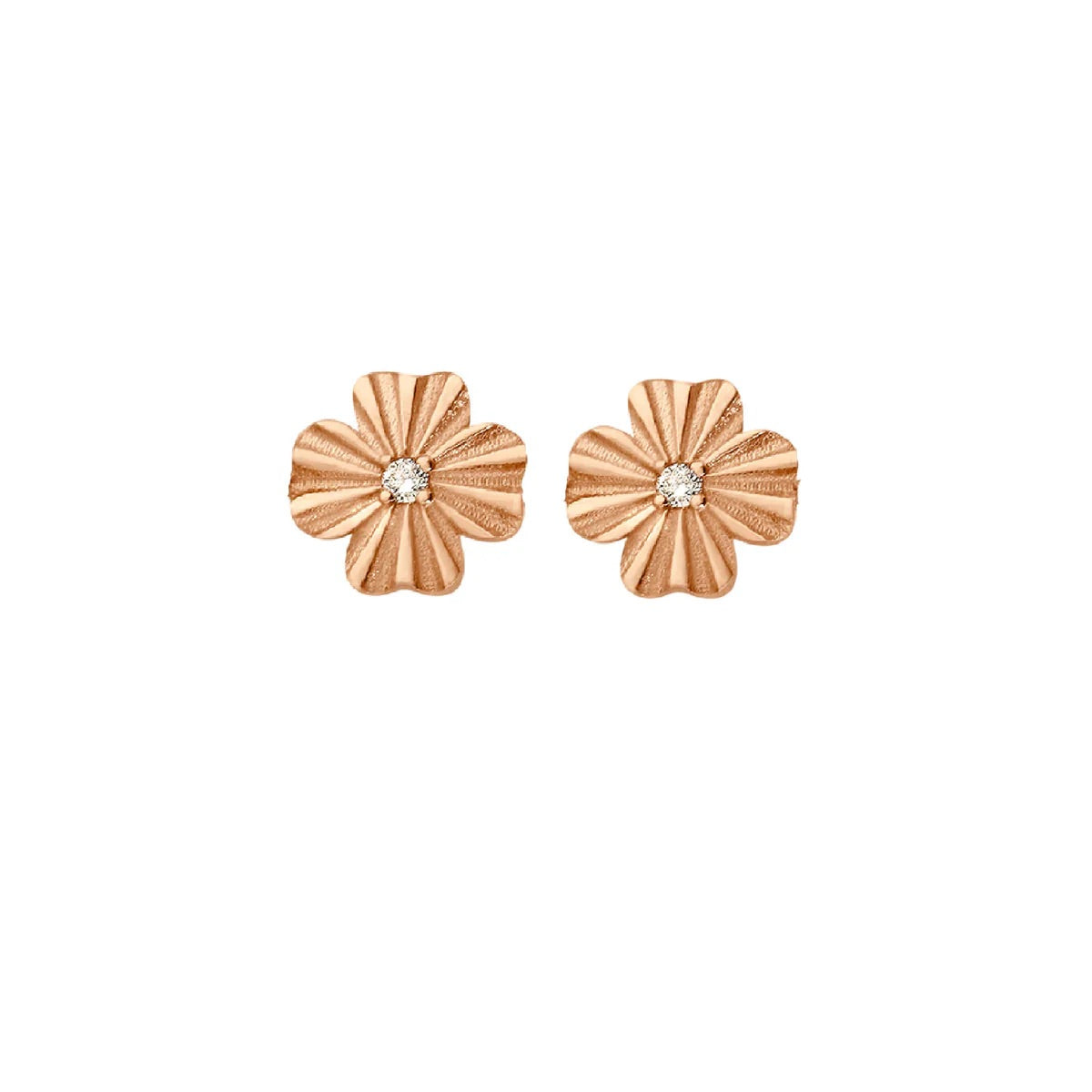 Boucles d’oreilles Trèfle Lumière Diamants