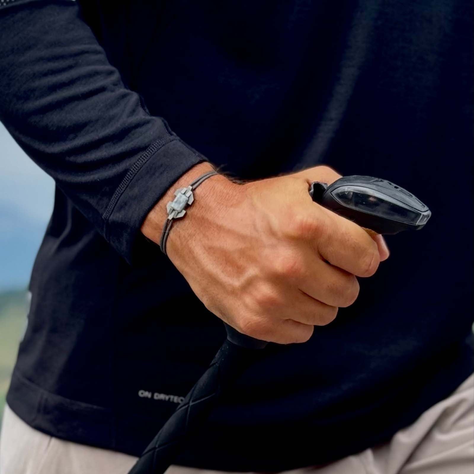 Bracelet Absolu Titane Satiné - Jadéite Grise