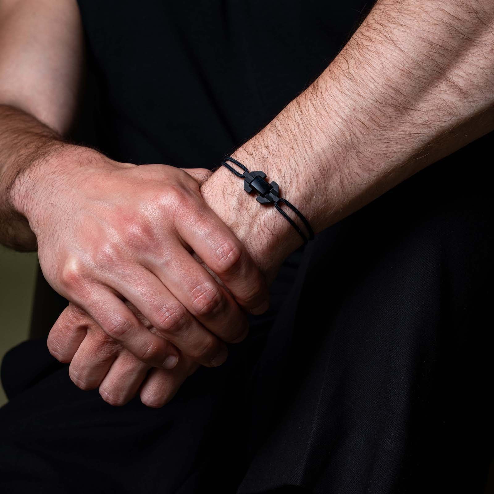 Bracelet Absolu Titane Noir - Jade Noir