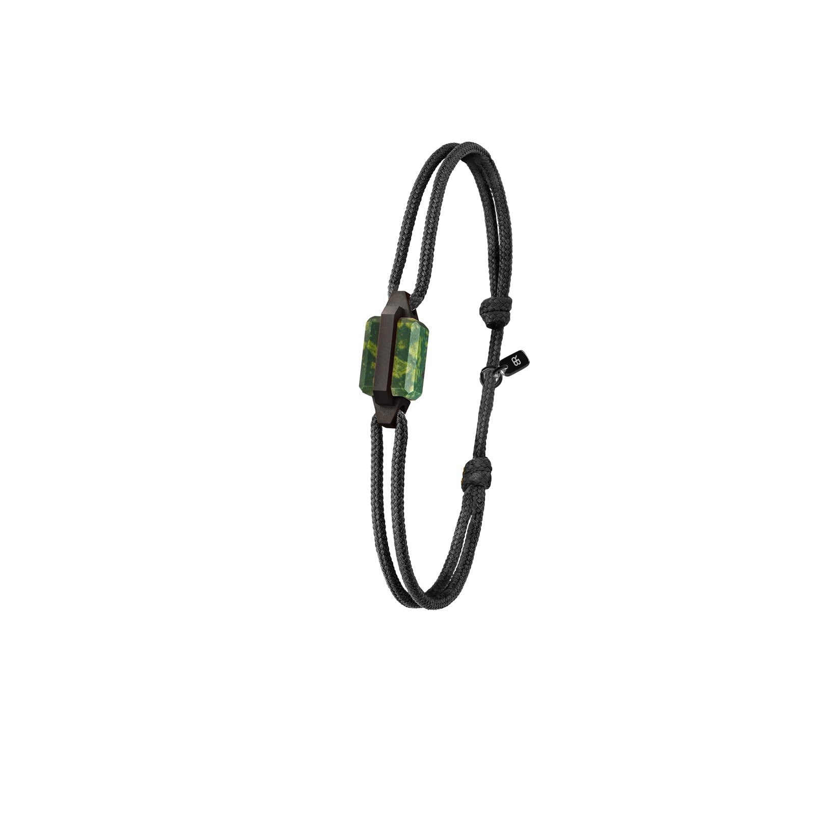 Bracelet Limite Acier Noir - Porphyre Vert