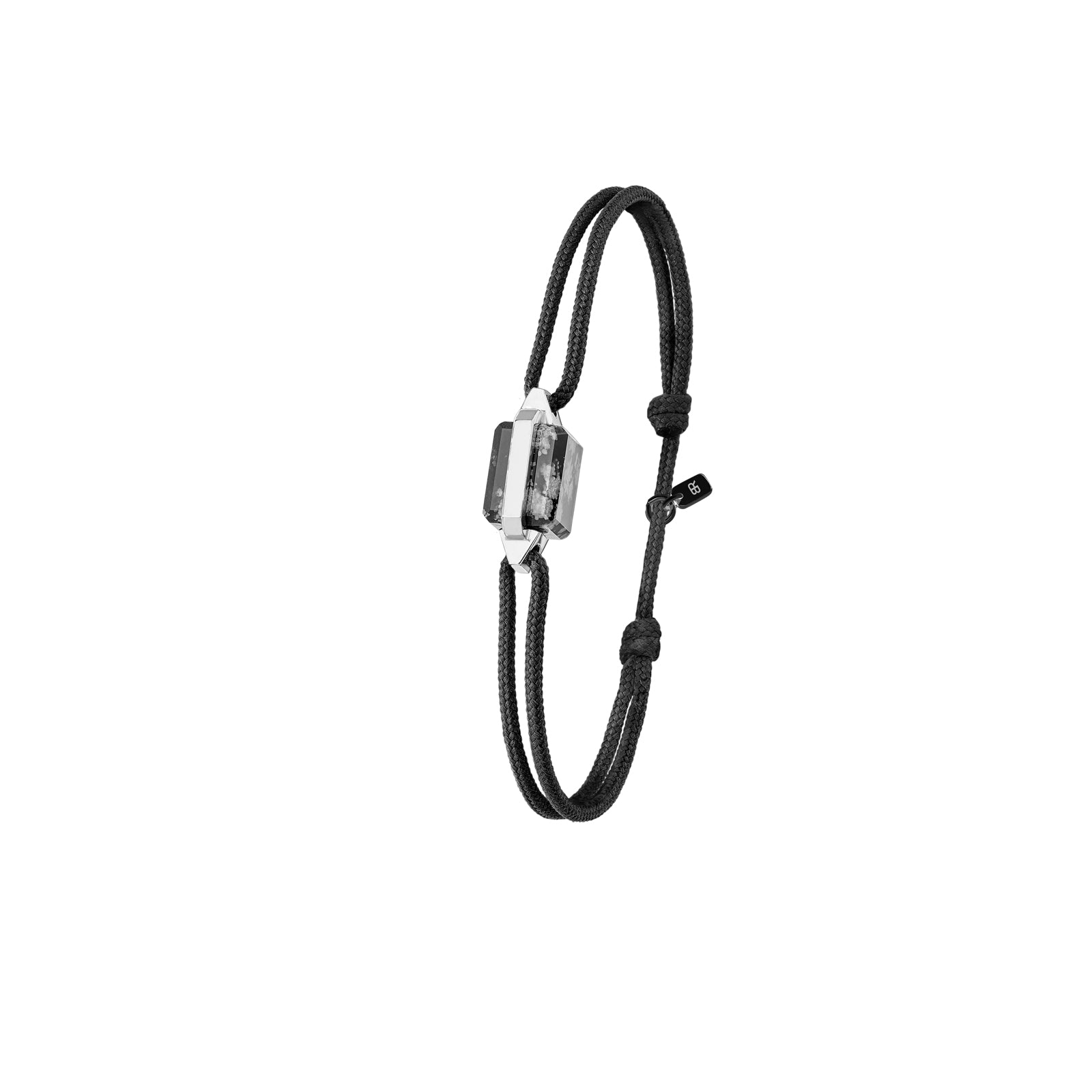 Bracelet Limite Acier - Obsidienne Neige