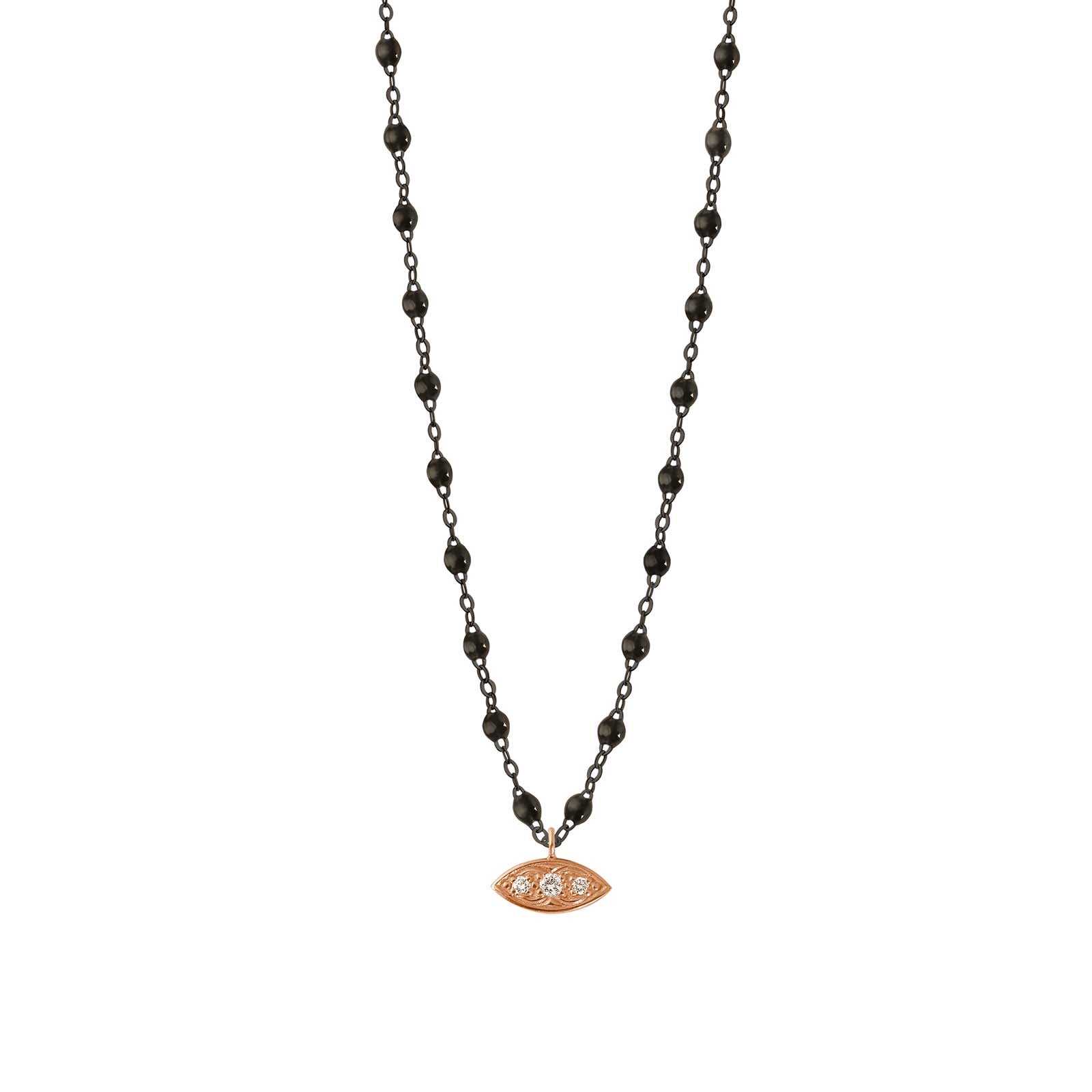 Collier Clin D’oeil Diamants Or Noir