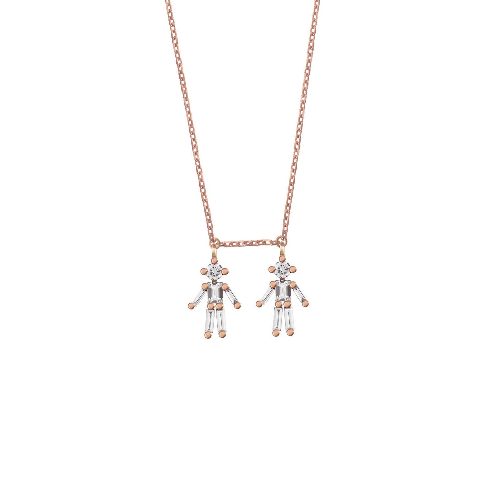 Collier Mini Pendentif Double